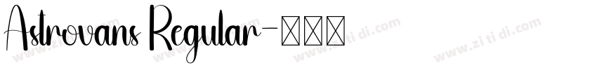 Astrovans Regular字体转换
